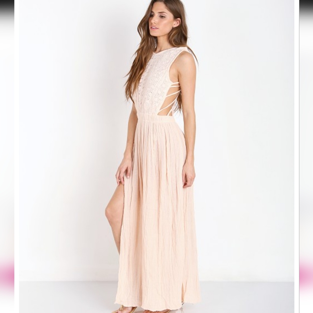 Jens Pirate Booty Costa Azul Maxi Dress Summer Quartz Size M - Picture 3 of 9